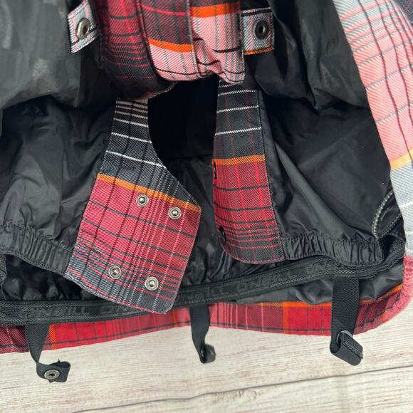 O'Neill Freedom Series 10kmm Plaid Snowboard Ski Jacket Mens Medium Red Black - Picture 14 of 16